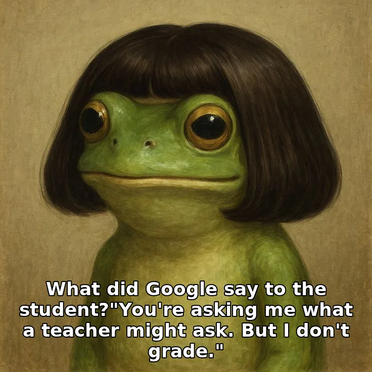 What did Google say to the student?"You're asking me what a teacher might ask. But I don't grade."