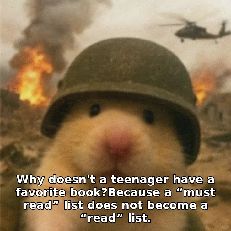 Why doesn't a teenager have a favorite book?Because a “must read” list does not become a “read” list.