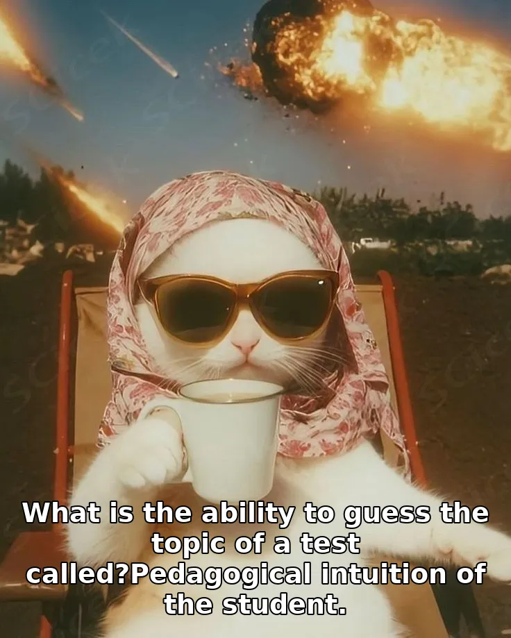 What is the ability to guess the topic of a test called?Pedagogical intuition of the student.