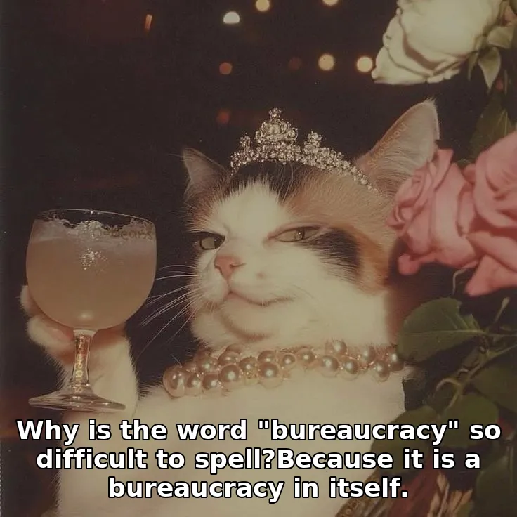 Why is the word "bureaucracy" so difficult to spell?Because it is a bureaucracy in itself.