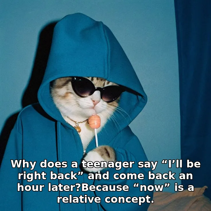 Why does a teenager say “I’ll be right back” and come back an hour later?Because “now” is a relative concept.