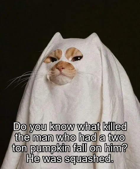 Do you know what killed the man who had a two ton pumpkin fall on him? He was squashed.