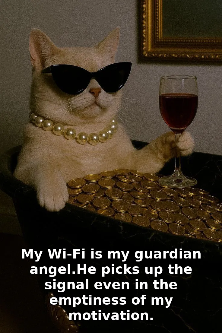 My Wi-Fi is my guardian angel.He picks up the signal even in the emptiness of my motivation.