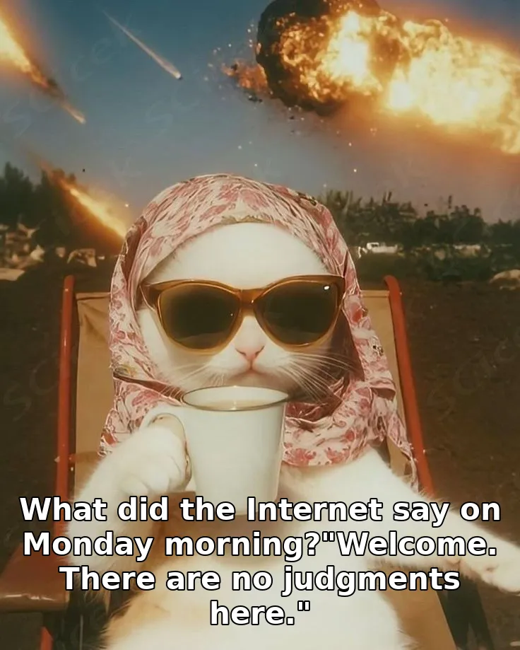 What did the Internet say on Monday morning?"Welcome. There are no judgments here."