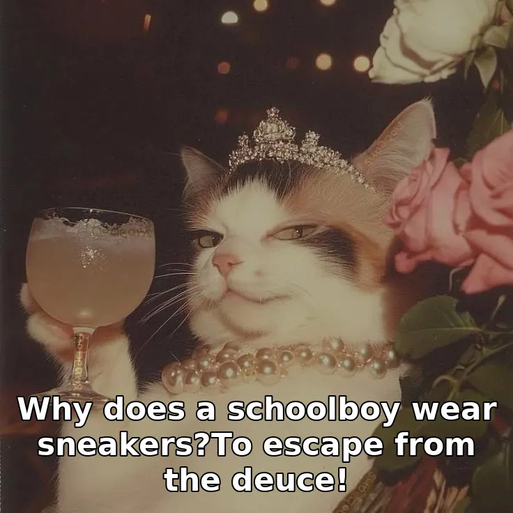 Why does a schoolboy wear sneakers?To escape from the deuce!