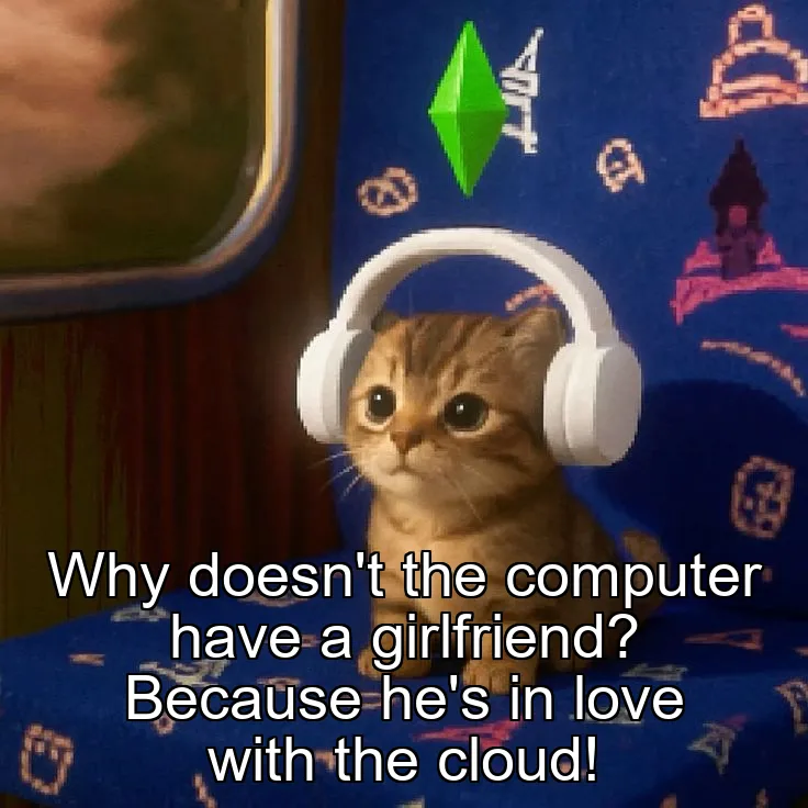 Why doesn't the computer have a girlfriend? Because he's in love with the cloud!