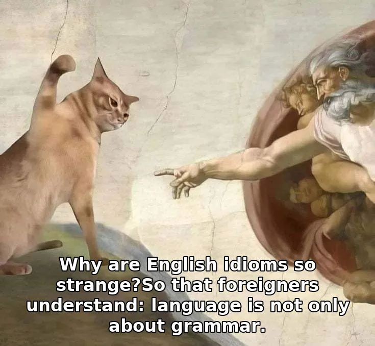 Why are English idioms so strange?So that foreigners understand: language is not only about grammar.