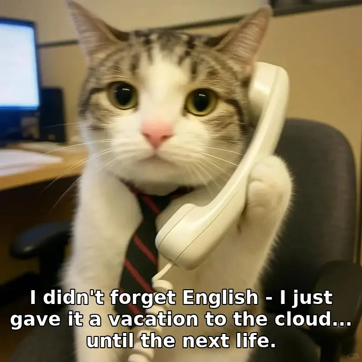 I didn't forget English - I just gave it a vacation to the cloud... until the next life.