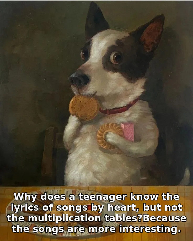 Why does a teenager know the lyrics of songs by heart, but not the multiplication tables?Because the songs are more interesting.