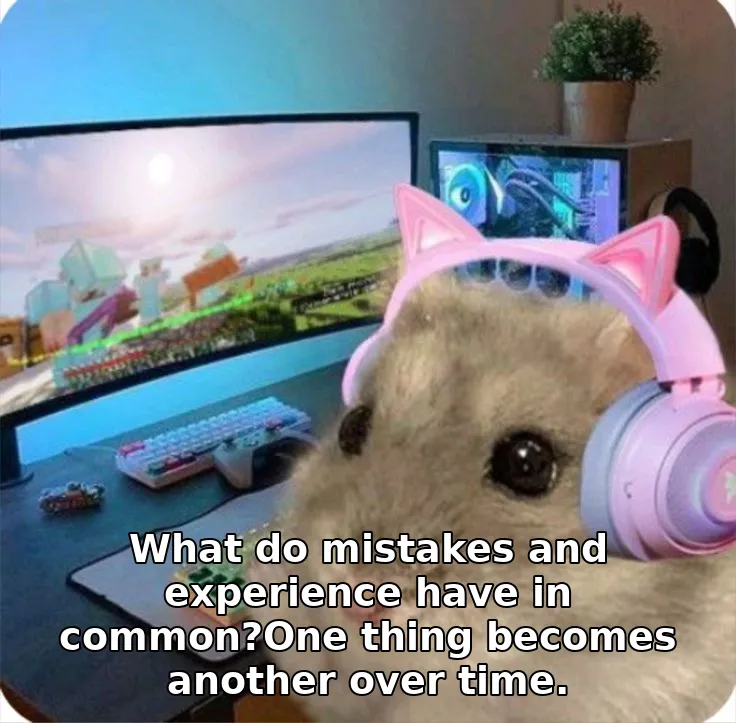 What do mistakes and experience have in common?One thing becomes another over time.