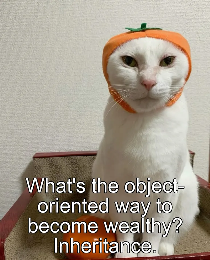 What's the object-oriented way to become wealthy? Inheritance.